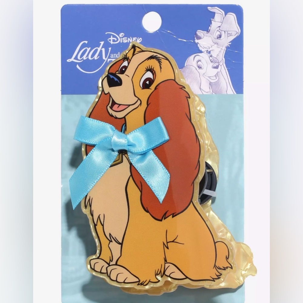 NWT Disney Lady and the Tramp figural hair claw clip